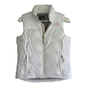 The North Face white goose down puffer vest XS